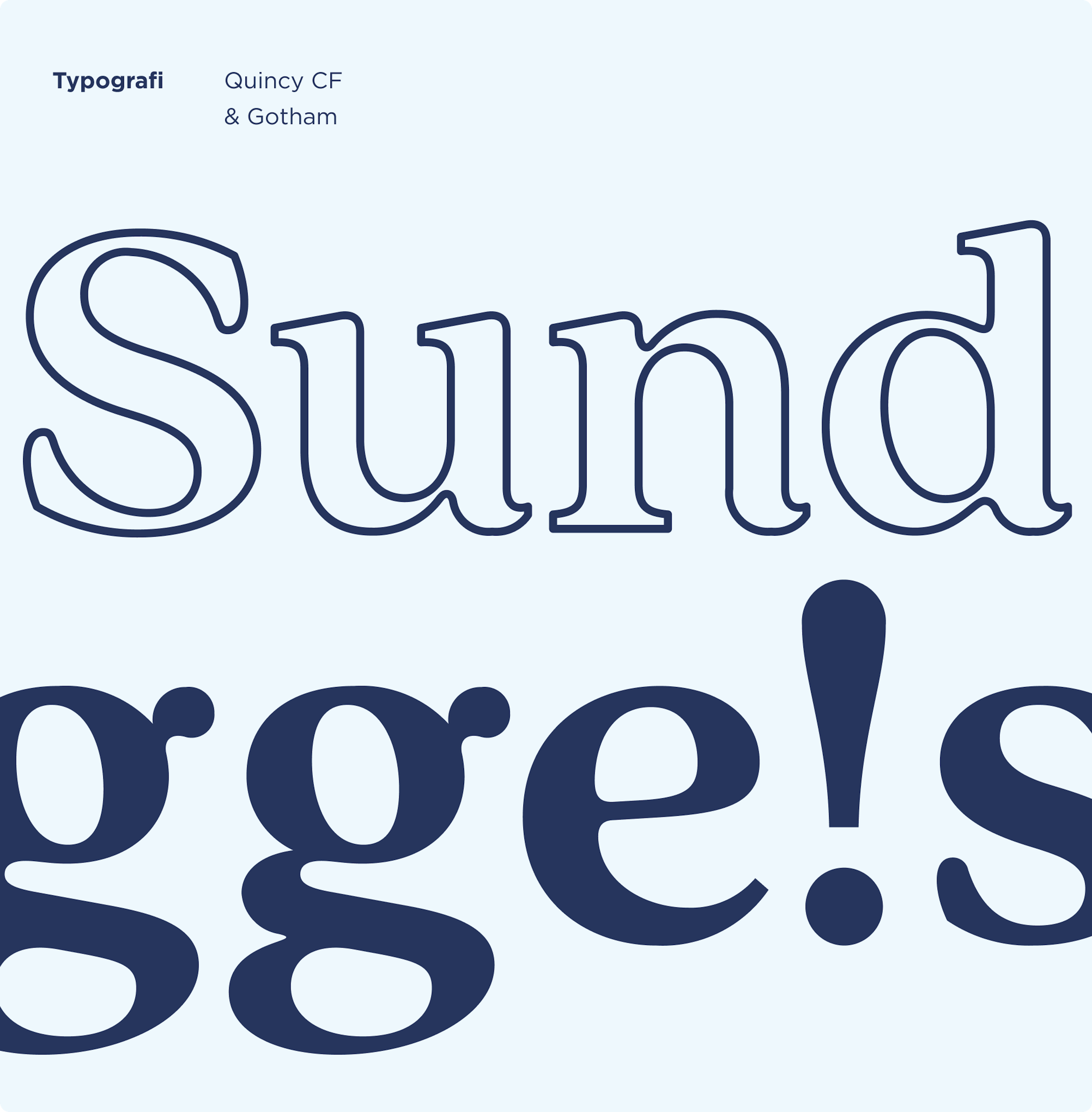 Billede af typografi brugt på hjemmesiden